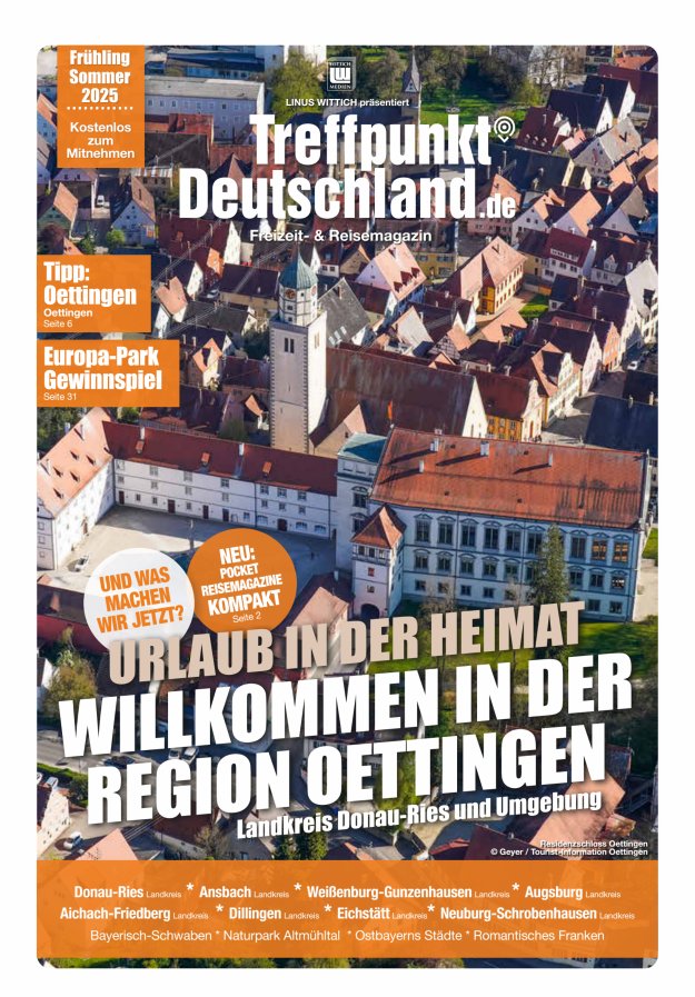 TreffpunktDeutschland Region Oettingen Reisemagazin Titelblatt 05/2025
