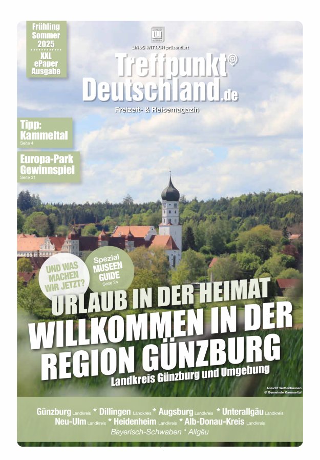 TreffpunktDeutschland Region Günzburg Reisemagazin Titelblatt 03/2025