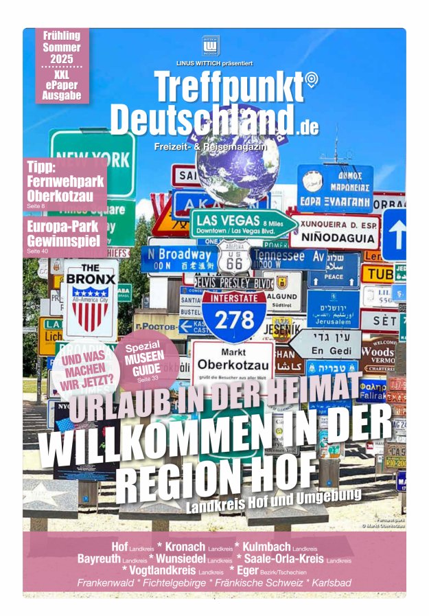 TreffpunktDeutschland Region Hof Reisemagazin Titelblatt 04/2025