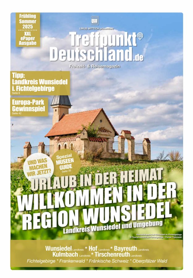 TreffpunktDeutschland Region Wunsiedel Reisemagazin Titelblatt 03/2025