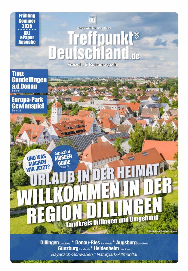 TreffpunktDeutschland Region Dillingen Reisemagazin Titelblatt 03/2025
