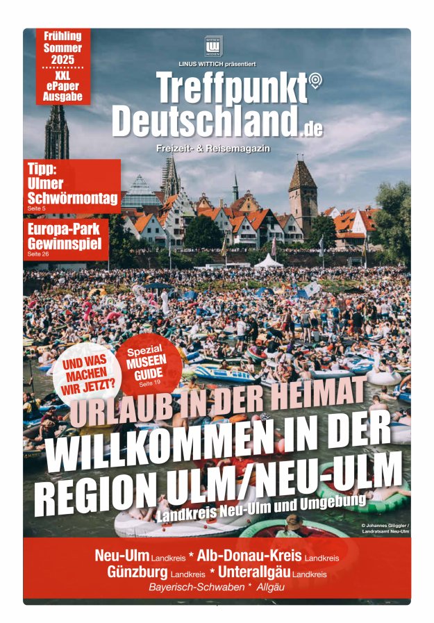 TreffpunktDeutschland Region Ulm & Neu-Ulm Reisemagazin Titelblatt 03/2025