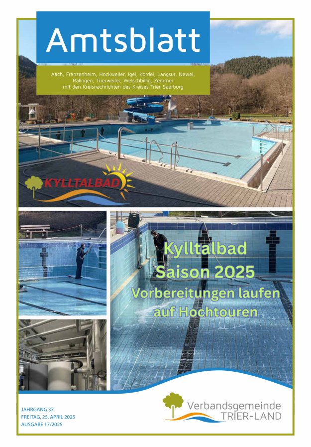 Amtsblatt VG Trier-Land Titelblatt 17/2025