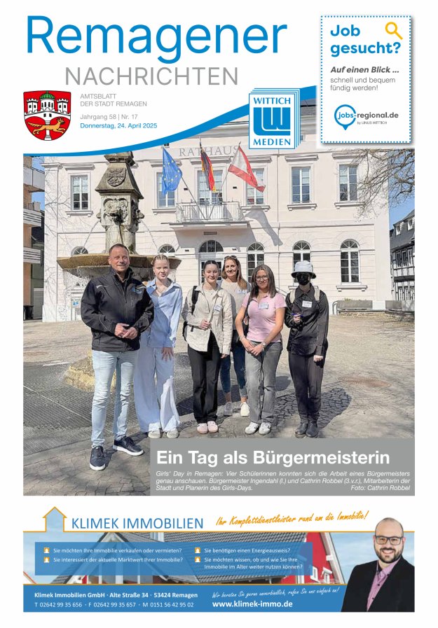 Remagener Nachrichten Titelblatt 17/2025
