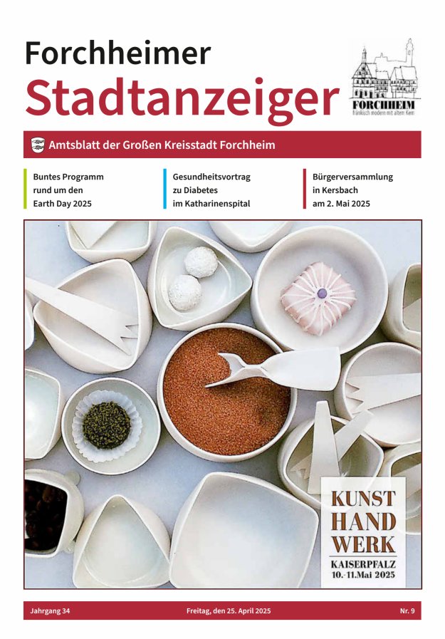 Forchheimer Stadtanzeiger Titelblatt 09/2025