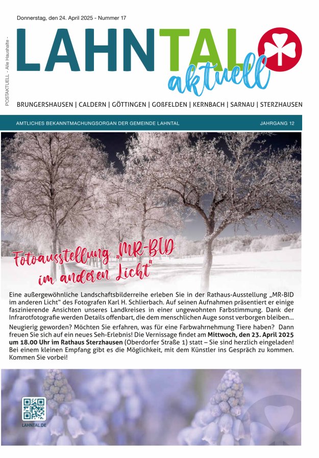 Amtliches Bekanntmachungsorgan der Gemeinde Lahntal Titelblatt 17/2025