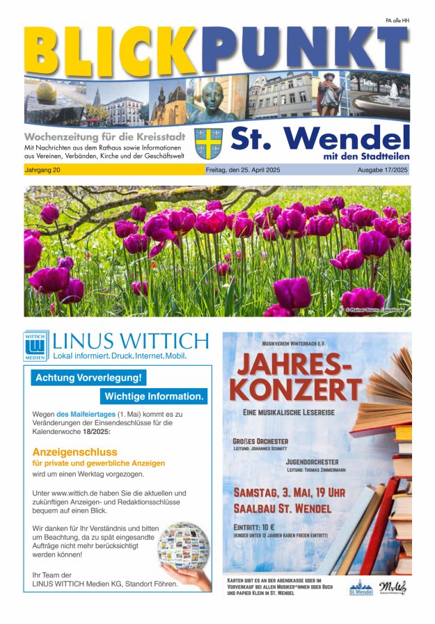 Blickpunkt St Wendel Titelblatt 17/2025