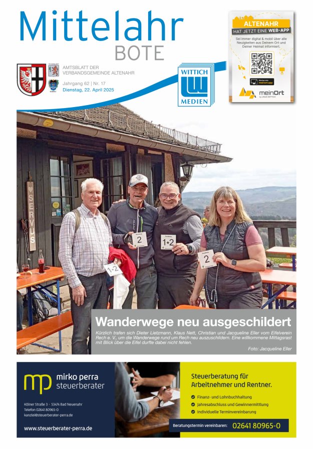Mittelahr Bote Titelblatt 17/2025