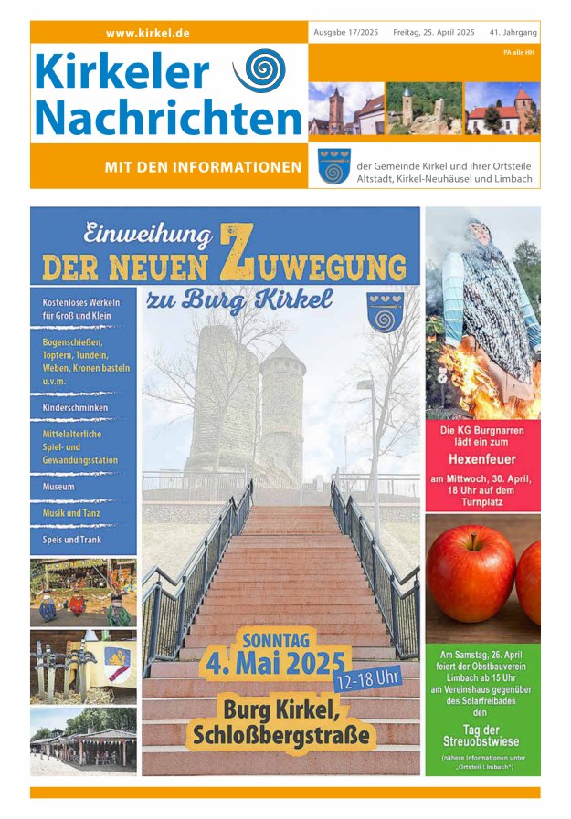 Kirkeler Nachrichten Titelblatt 17/2025