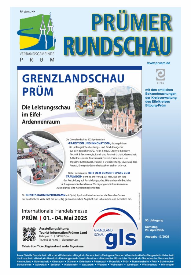 Prümer Rundschau Titelblatt 17/2025