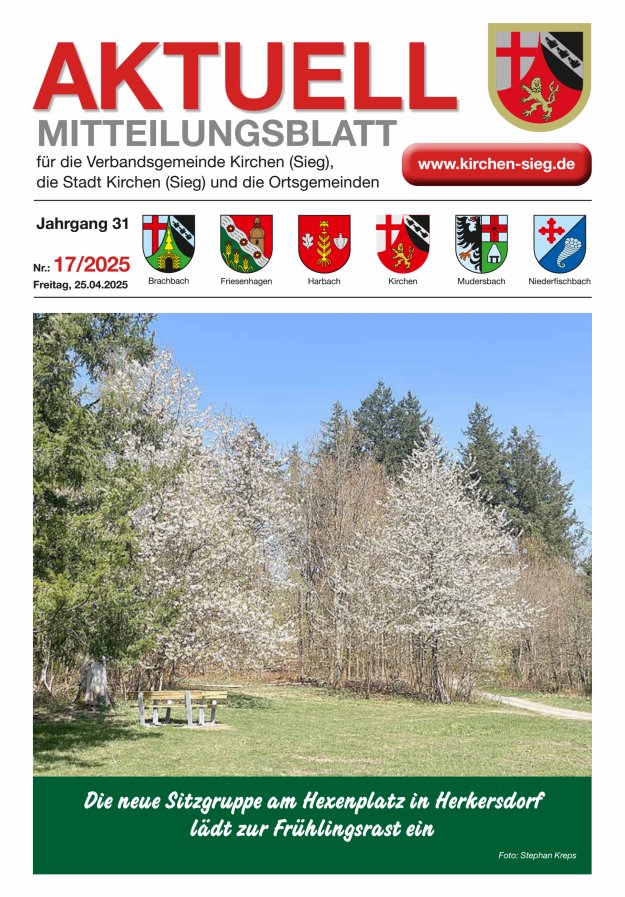 Aktuell - Mitteilungsblatt für die VG Kirchen (Sieg) Titelblatt 17/2025