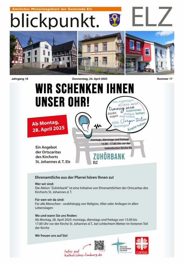 Blickpunkt Elz Titelblatt 17/2025