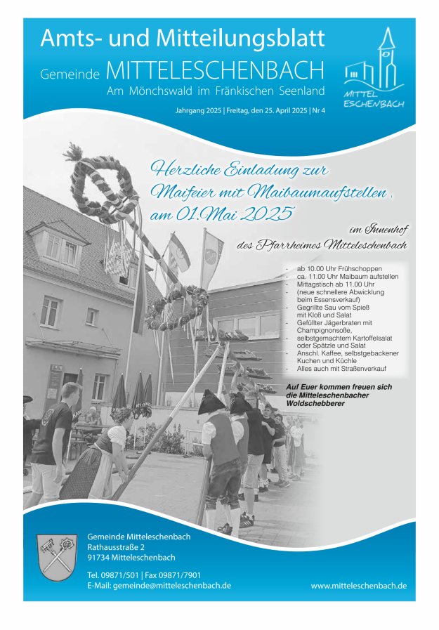 Amts- und Mitteilungsblatt Gemeinde Mitteleschenbach Titelblatt 04/2025