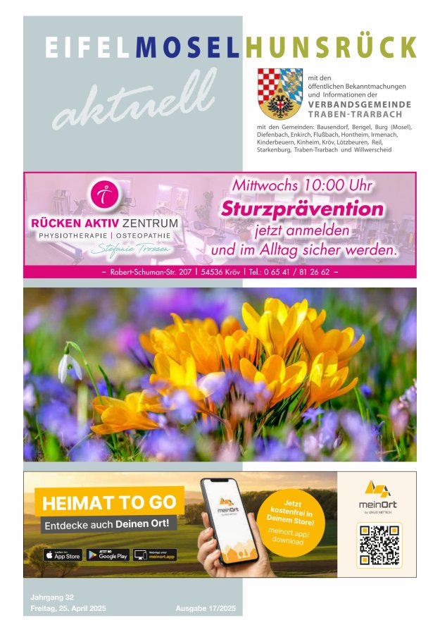 Eifel-Mosel-Hunsrück aktuell VG Traben-Trarbach Titelblatt 17/2025