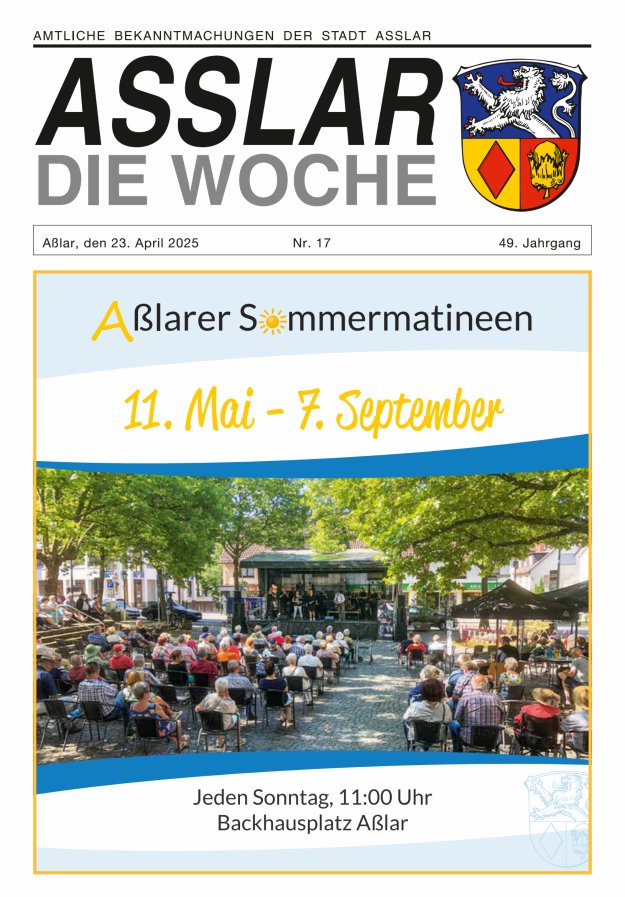 Asslar - Die Woche Titelblatt 17/2025