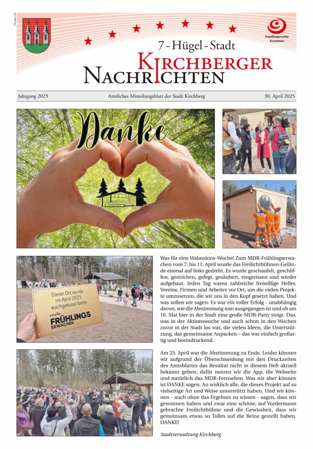 Kirchberger Nachrichten Titelblatt 04/2025