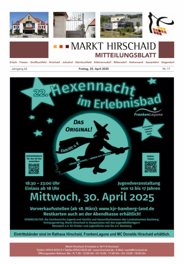 Mitteilungsblatt Markt Hirschaid Titelblatt 17/2025