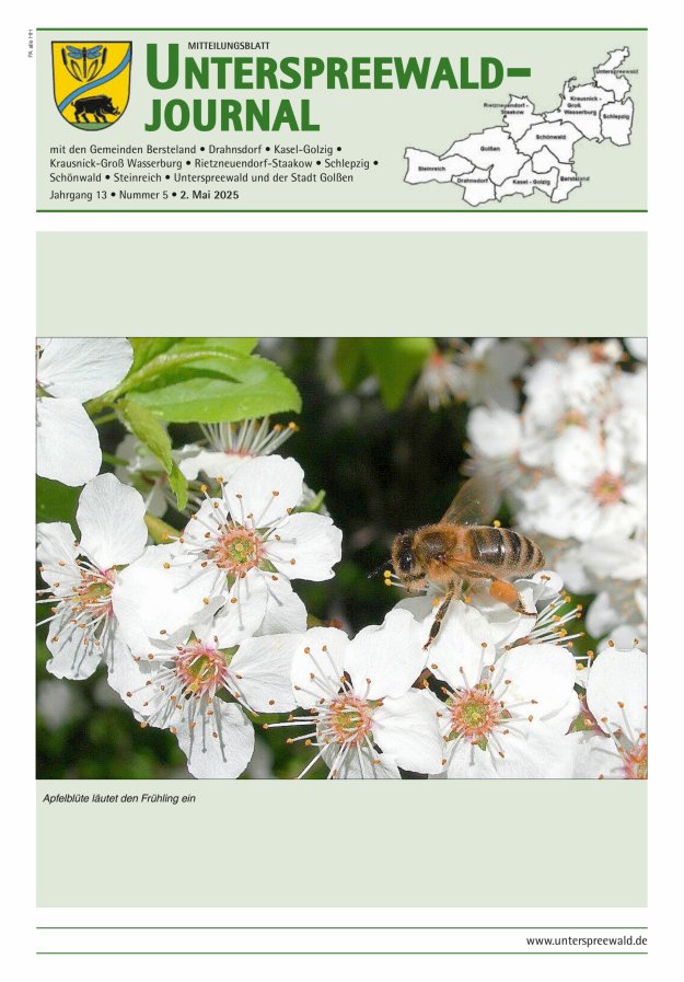 Unterspreewald-Journal Titelblatt 05/2025