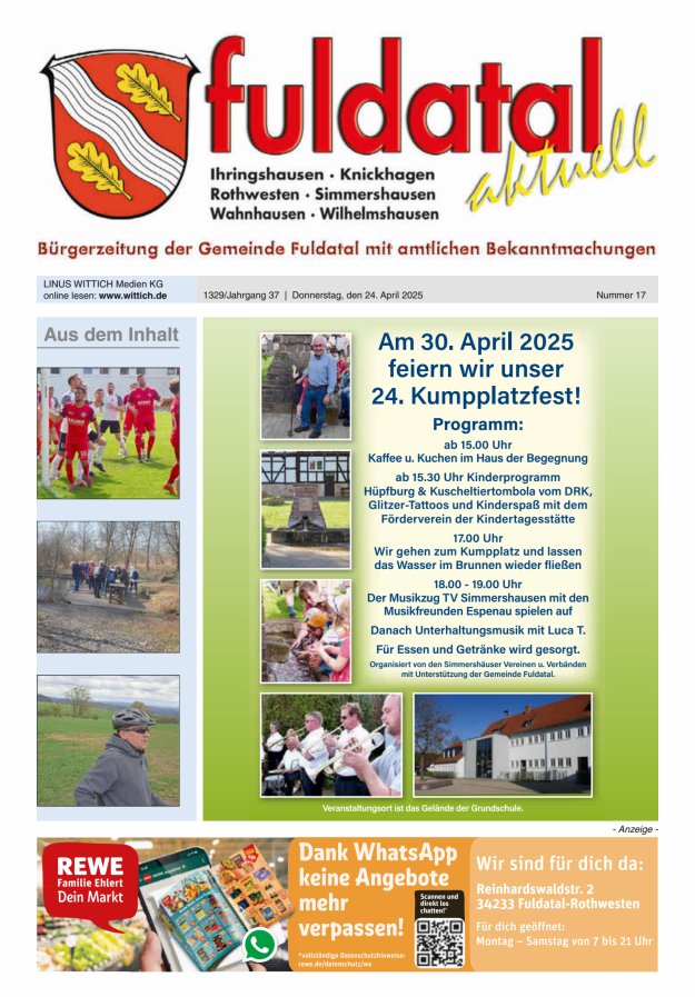 Fuldatal aktuell Titelblatt 17/2025