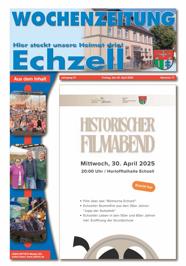 Wochenzeitung für die Gemeinde Echzell Titelblatt 17/2025