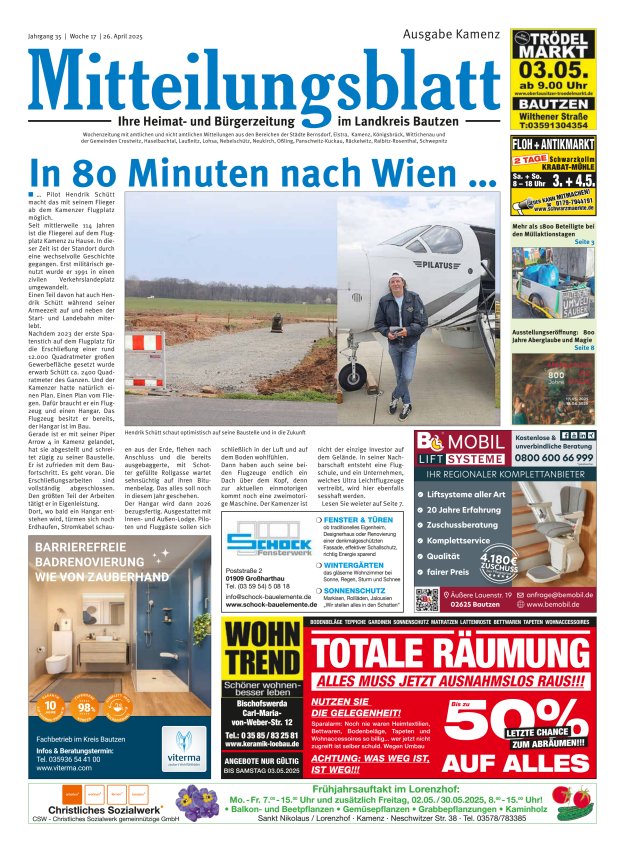 Mitteilungsblatt LK Bautzen Ausgabe Kamenz Titelblatt 16/2025