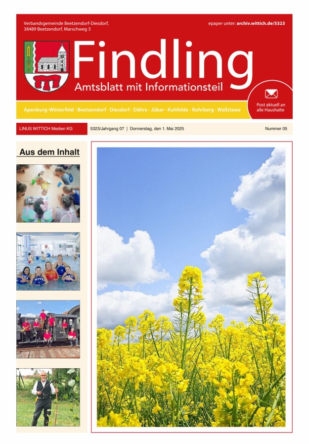 Der Findling Titelblatt 05/2025