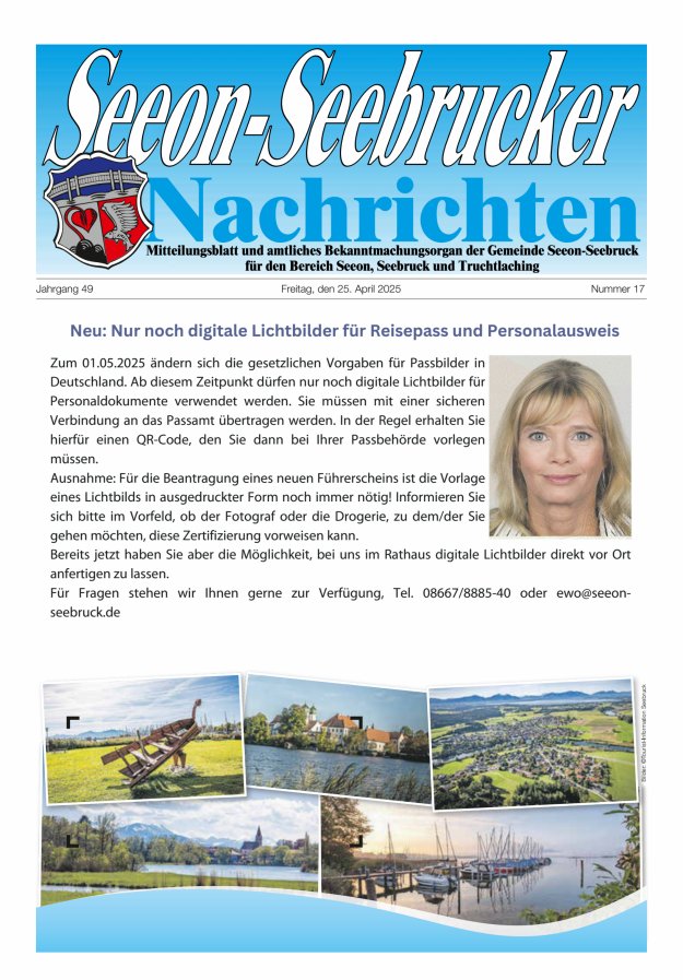 Seeon-Seebrucker Nachrichten Titelblatt 17/2025