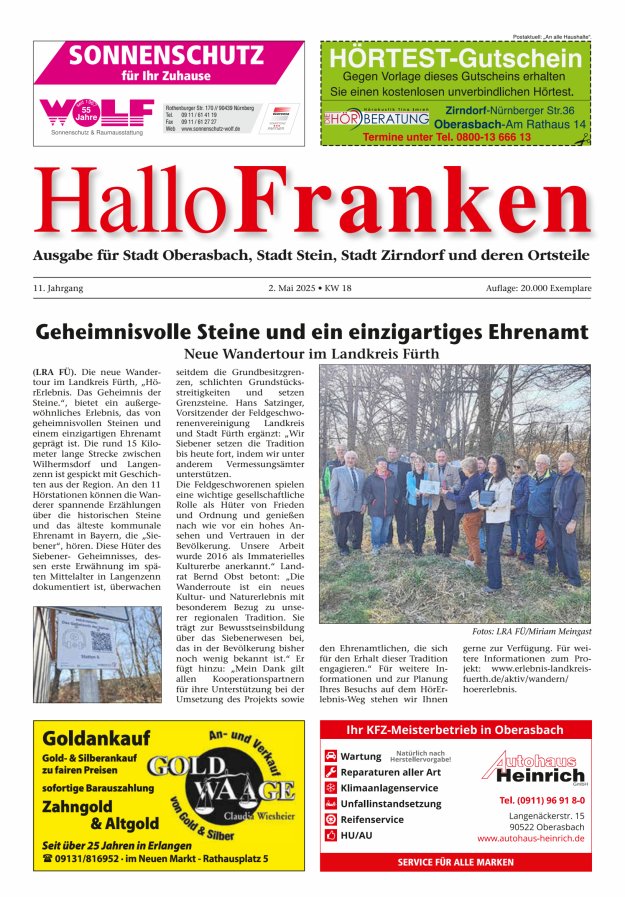 Hallo Franken Fürther Umland Titelblatt 04/2025