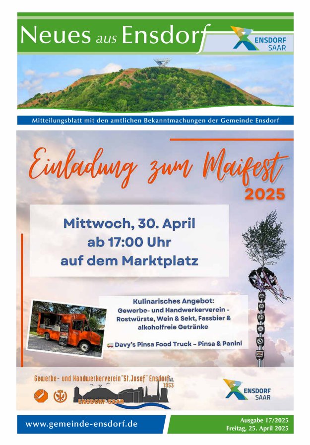 Neues aus Ensdorf Titelblatt 17/2025