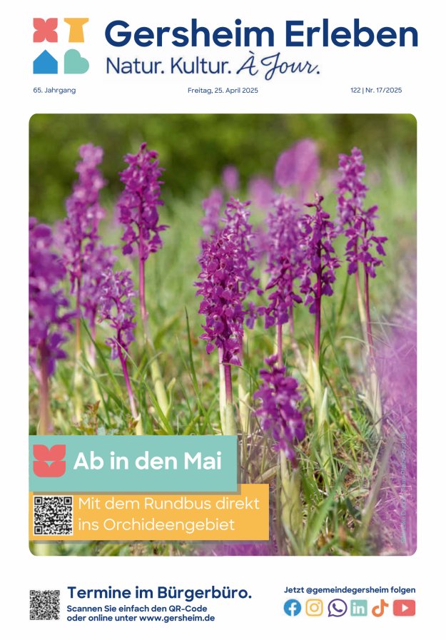 Bekanntmachungsblatt der Gemeinde Gersheim Titelblatt 17/2025