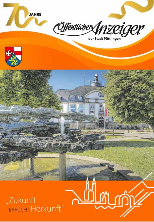 SD 70 Jahre Öffentlicher Anzeiger Püttlingen Titelblatt 01/2025