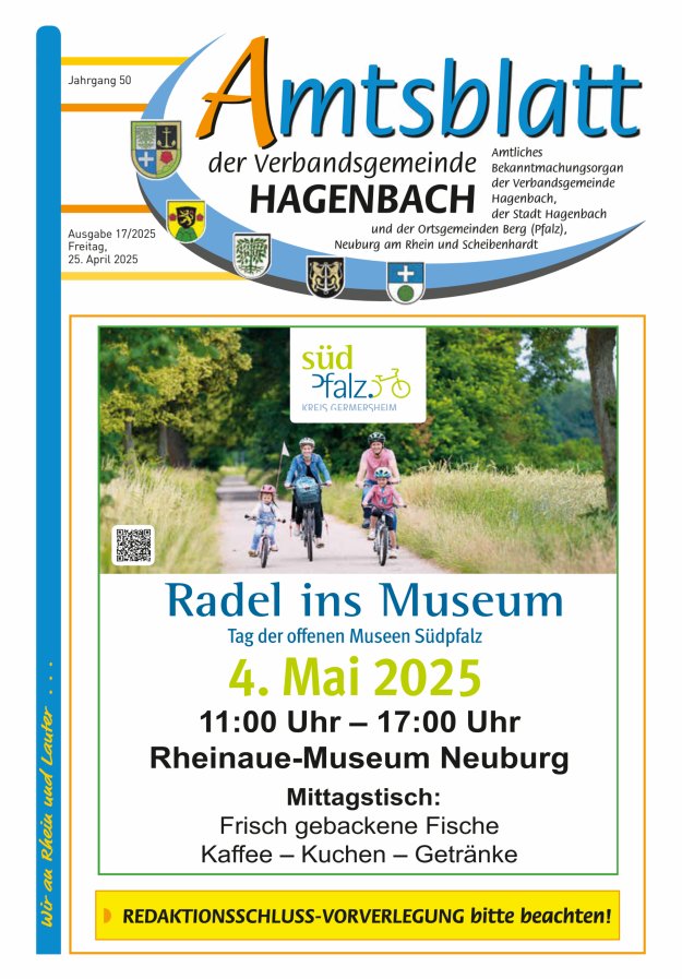 Amtsblatt der VG Hagenbach Titelblatt 17/2025