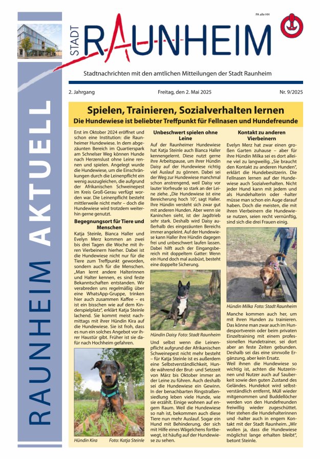 Raunheim aktuell Titelblatt 09/2025