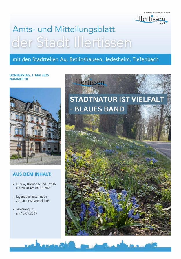 Amts- und Mitteilungsblatt Stadt Illertissen Titelblatt 18/2025