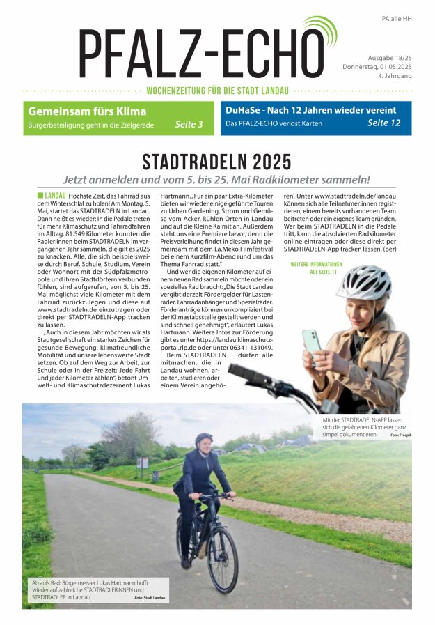 Pfalz-Echo Titelblatt 18/2025