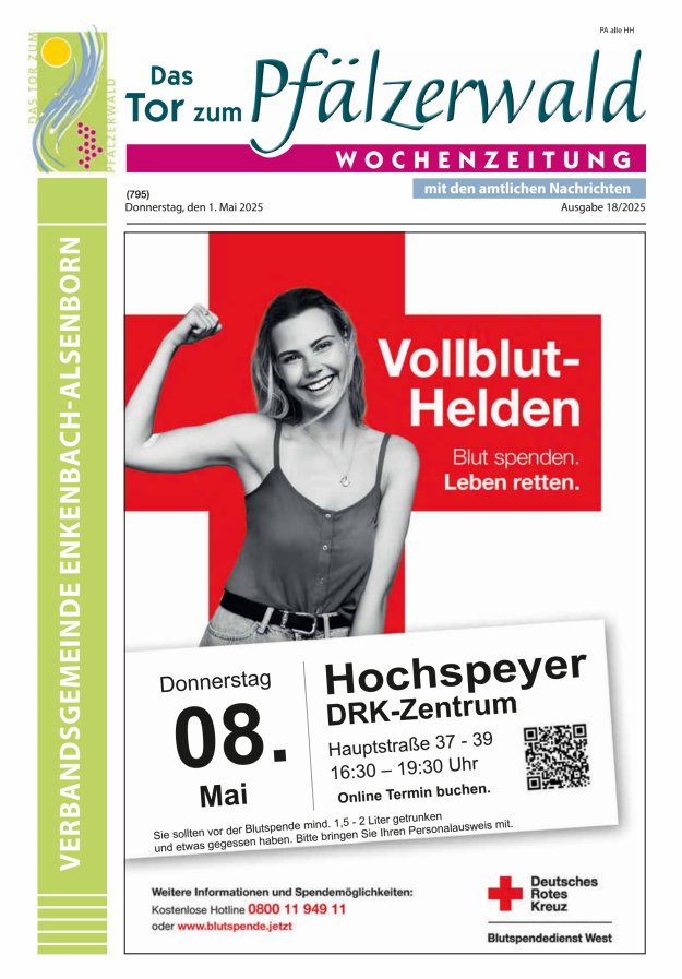 Das Tor zum Pfälzer Wald - VG Enkenbach-Alsenborn Titelblatt 18/2025