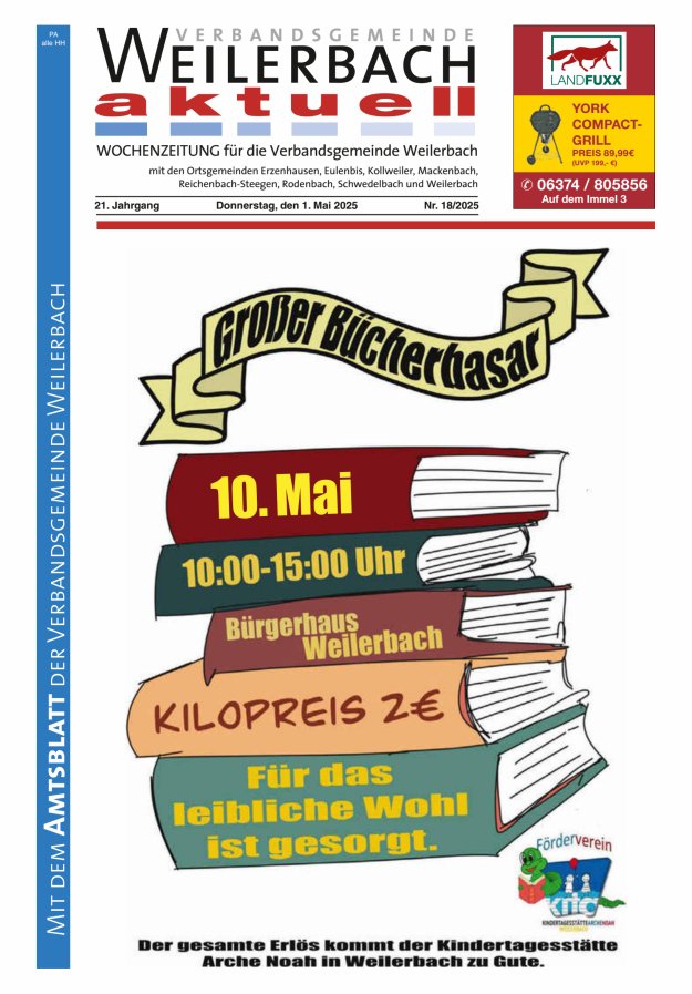 Verbandsgemeinde Weilerbach aktuell Titelblatt 18/2025