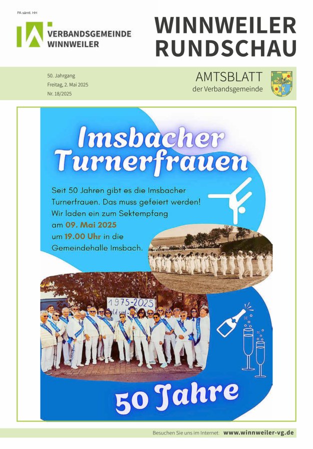 Winnweiler Rundschau Titelblatt 18/2025