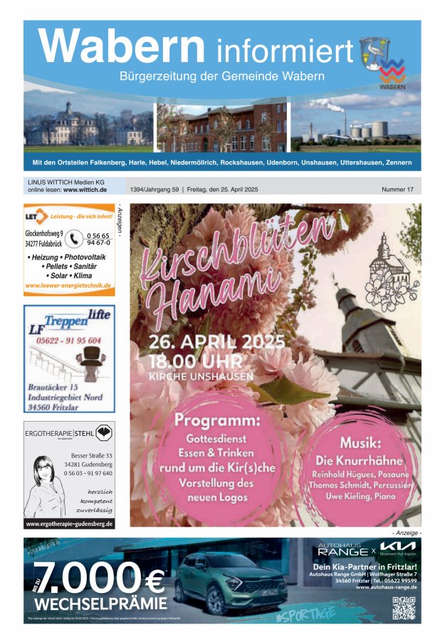 Wabern informiert Titelblatt 17/2025
