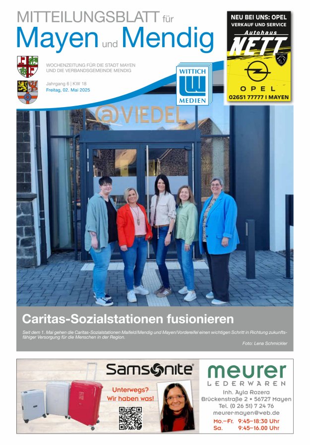 Mitteilungsblatt für Mayen und Mendig Titelblatt 18/2025