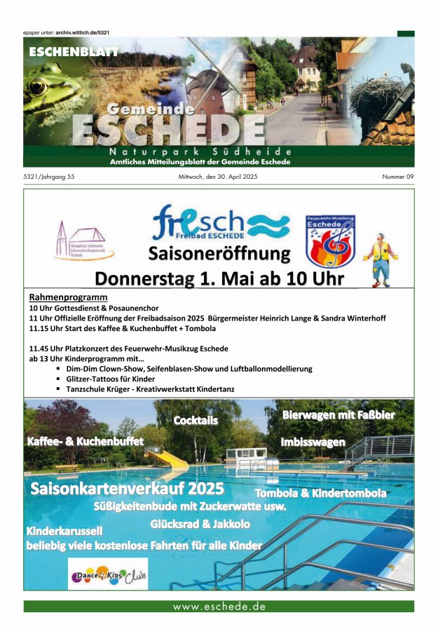 Eschenblatt Titelblatt 09/2025