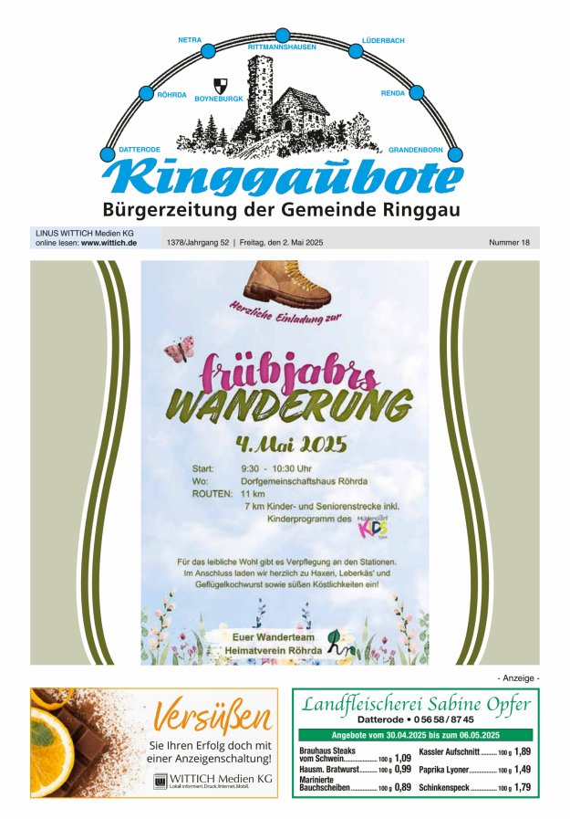 Ringgaubote Titelblatt 18/2025