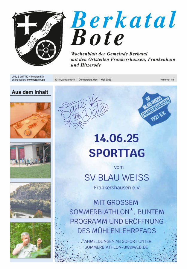 Berkatal Bote Titelblatt 18/2025