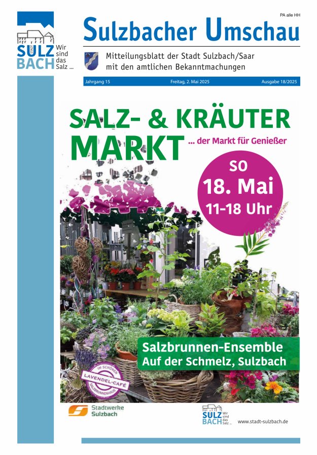Sulzbacher Umschau Titelblatt 18/2025