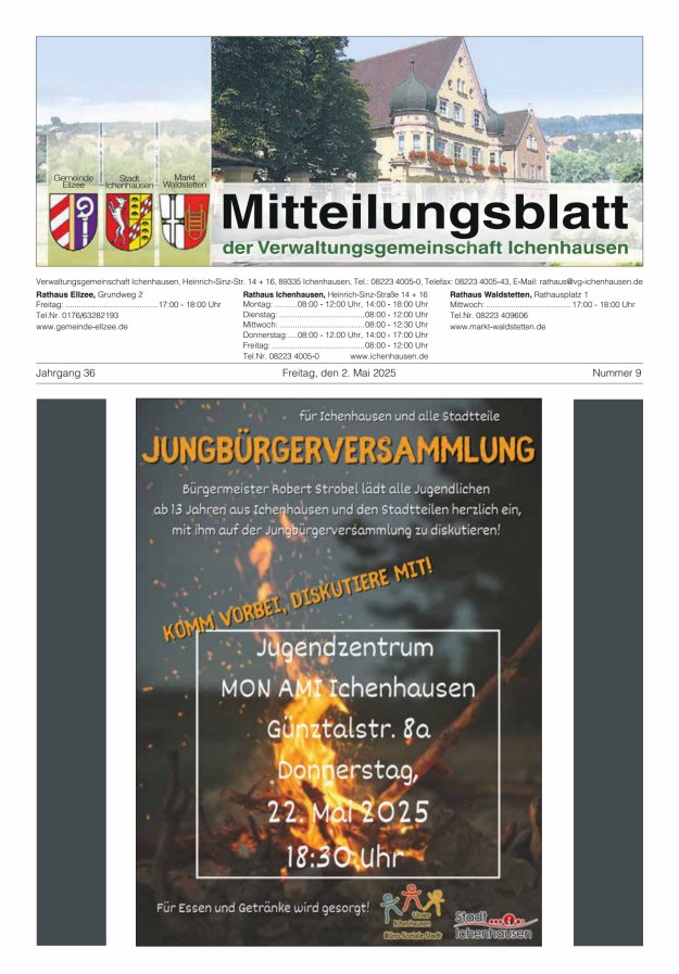 Mitteilungsblatt der Verwaltungsgemeinschaft Ichenhausen Titelblatt 09/2025
