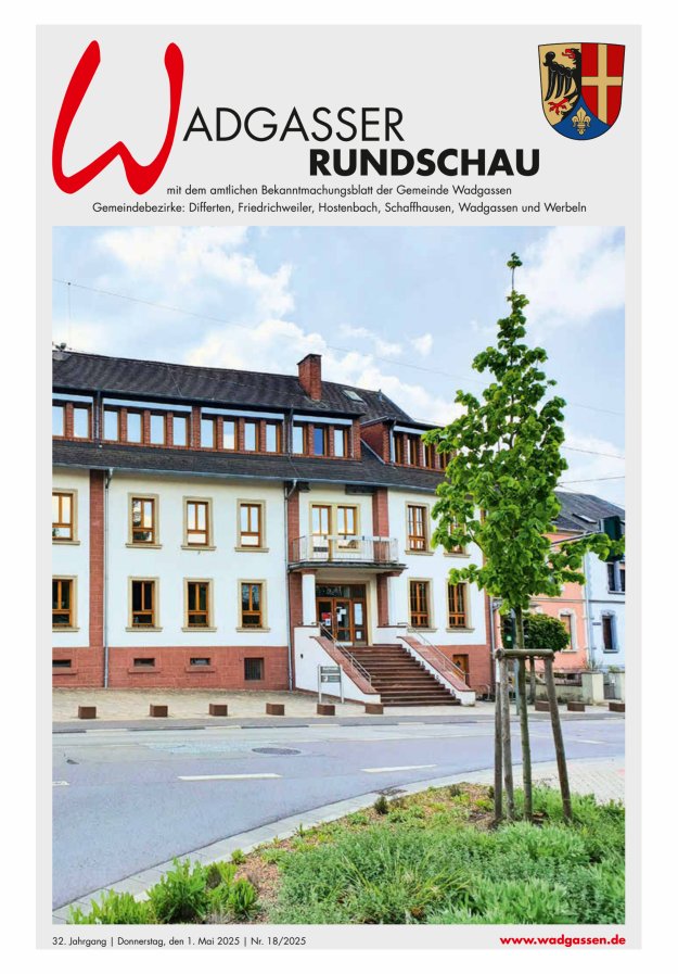 Wadgasser Rundschau Titelblatt 18/2025