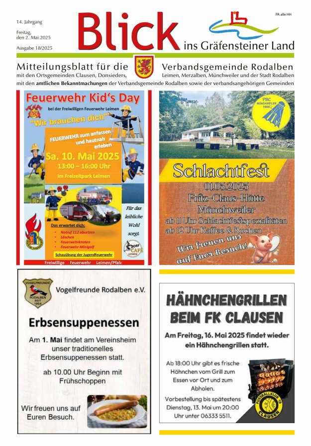 Blick ins Gräfensteiner Land VG Rodalben Titelblatt 18/2025