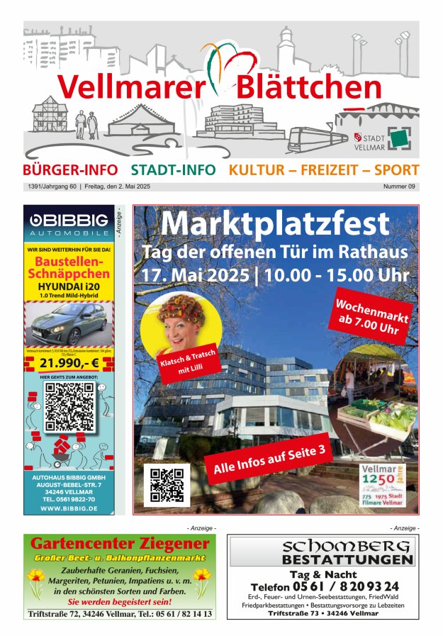 Vellmarer Blättchen Titelblatt 09/2025