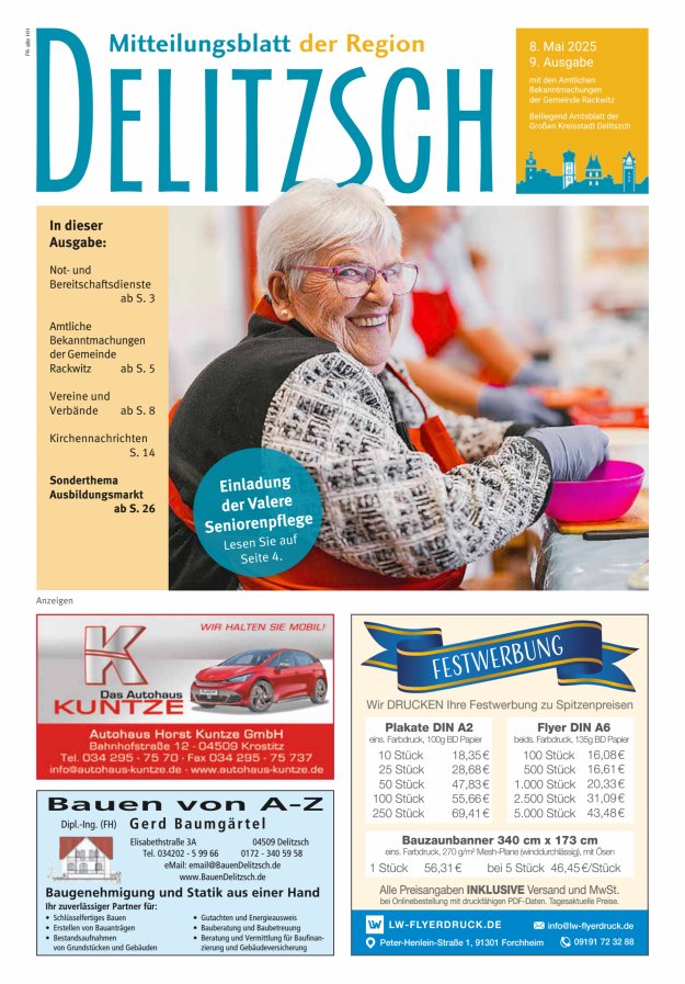 Mitteilungsblatt der Region Delitzsch Titelblatt 09/2025