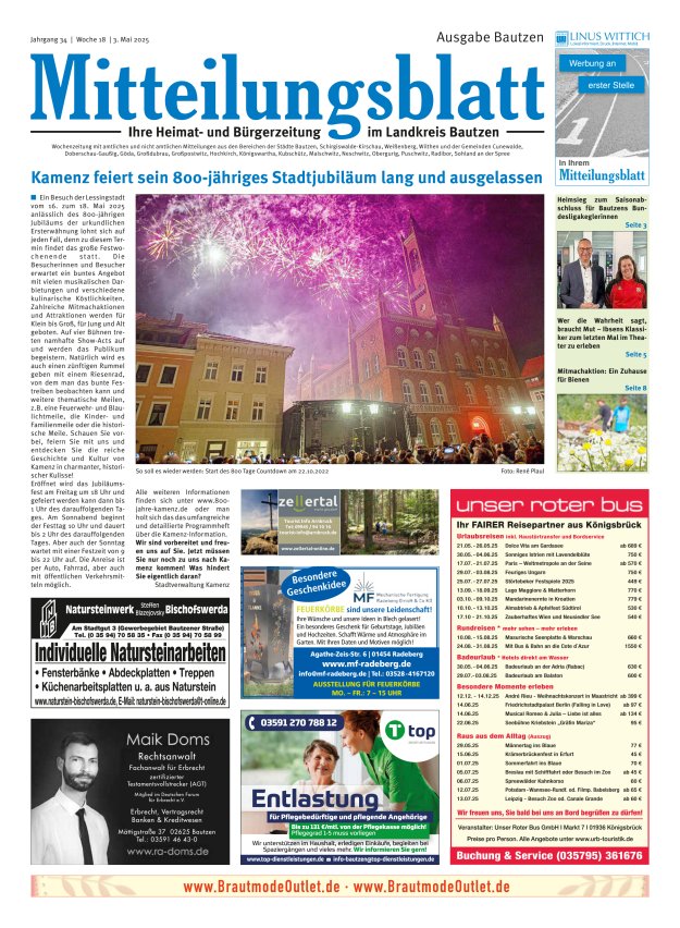 Mitteilungsblatt LK Bautzen Ausgabe Bautzen Titelblatt 17/2025